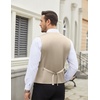 image:imageCOOFANDY Mens Suit Vest Slim Fit Business Formal Waistcoat Casual Dress VestKhaki