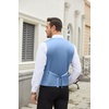 image:imageCOOFANDY Mens Suit Vest Slim Fit Business Formal Waistcoat Casual Dress VestLight Blue