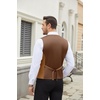 image:imageCOOFANDY Mens Suit Vest Slim Fit Business Formal Waistcoat Casual Dress VestLight Brown
