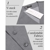 image:imageCOOFANDY Mens Suit Vest Slim Fit Business Formal Waistcoat Casual Dress VestLight Grey