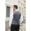 image:imageCOOFANDY Mens Suit Vest Slim Fit Business Formal Waistcoat Casual Dress VestLight Grey