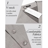 image:imageCOOFANDY Mens Suit Vest Slim Fit Business Formal Waistcoat Casual Dress VestMoon Grey