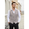 image:imageCOOFANDY Mens Suit Vest Slim Fit Business Formal Waistcoat Casual Dress VestMoon Grey