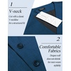 image:imageCOOFANDY Mens Suit Vest Slim Fit Business Formal Waistcoat Casual Dress VestPeacock Blue