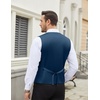 image:imageCOOFANDY Mens Suit Vest Slim Fit Business Formal Waistcoat Casual Dress VestPeacock Blue