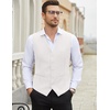image:imageCOOFANDY Mens Suit Vest Slim Fit Business Formal Waistcoat Casual Dress VestWhite