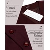 image:imageCOOFANDY Mens Suit Vest Slim Fit Business Formal Waistcoat Casual Dress VestWine Red