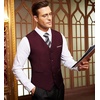image:imageCOOFANDY Mens Suit Vest Slim Fit Business Formal Waistcoat Casual Dress VestWine Red
