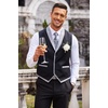 image:imageCOOFANDY Mens Suit Vest Slim Fit Formal Business Dress Vest Casual Wedding WaistcoatBlack