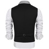 image:imageCOOFANDY Mens Suit Vest Slim Fit Formal Business Dress Vest Casual Wedding WaistcoatBlack
