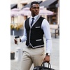 image:imageCOOFANDY Mens Suit Vest Slim Fit Formal Business Dress Vest Casual Wedding WaistcoatBlack
