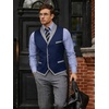 image:imageCOOFANDY Mens Suit Vest Slim Fit Formal Business Dress Vest Casual Wedding WaistcoatBlue