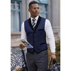 image:imageCOOFANDY Mens Suit Vest Slim Fit Formal Business Dress Vest Casual Wedding WaistcoatBlueblack