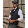 image:imageCOOFANDY Mens Suit Vest Slim Fit Formal Business Dress Vest Casual Wedding WaistcoatDark Grayblack