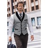 image:imageCOOFANDY Mens Suit Vest Slim Fit Formal Business Dress Vest Casual Wedding WaistcoatGrey