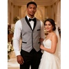 image:imageCOOFANDY Mens Suit Vest Slim Fit Formal Business Dress Vest Casual Wedding WaistcoatGrey