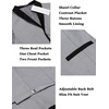 image:imageCOOFANDY Mens Suit Vest Slim Fit Formal Business Dress Vest Casual Wedding WaistcoatGrey