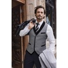 image:imageCOOFANDY Mens Suit Vest Slim Fit Formal Business Dress Vest Casual Wedding WaistcoatGrey