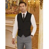 image:imageCOOFANDY Mens Suit Vest Slim Fit Formal Business Dress Vest Casual Wedding WaistcoatPure Black