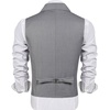 image:imageCOOFANDY Mens Suit Vest Slim Fit Formal Business Dress Vest Casual Wedding WaistcoatPure Grey