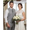 image:imageCOOFANDY Mens Suit Vest Slim Fit Formal Business Dress Vest Casual Wedding WaistcoatPure Grey