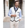 image:imageCOOFANDY Mens Suit Vest Slim Fit Formal Business Dress Vest Casual Wedding WaistcoatWhite