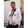 image:imageCOOFANDY Mens Suit Vest Slim Fit Formal Business Dress Vest Casual Wedding WaistcoatWhite