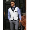 image:imageCOOFANDY Mens Suit Vest Slim Fit Formal Business Dress Vest Casual Wedding WaistcoatWhite
