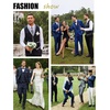 image:imageCOOFANDY Mens Suit Vest Slim Fit Formal Business Dress Vest Casual Wedding WaistcoatWine Red