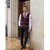image:imageCOOFANDY Mens Suit Vest Slim Fit Formal Business Dress Vest Casual Wedding WaistcoatWine Red