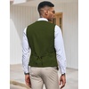 image:imageCOOFANDY Mens Suit Vest Slim Fit Formal Dress Waistcoat Casual Business Vests for Suit or TuxedoArmy Green