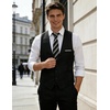 image:imageCOOFANDY Mens Suit Vest Slim Fit Formal Dress Waistcoat Casual Business Vests for Suit or TuxedoBlack