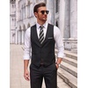 image:imageCOOFANDY Mens Suit Vest Slim Fit Formal Dress Waistcoat Casual Business Vests for Suit or TuxedoBlack
