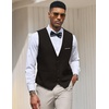 image:imageCOOFANDY Mens Suit Vest Slim Fit Formal Dress Waistcoat Casual Business Vests for Suit or TuxedoBlack