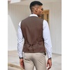 image:imageCOOFANDY Mens Suit Vest Slim Fit Formal Dress Waistcoat Casual Business Vests for Suit or TuxedoBrown