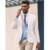 image:imageCOOFANDY Mens Suit Vest Slim Fit Formal Dress Waistcoat Casual Business Vests for Suit or TuxedoClear Blue