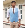 image:imageCOOFANDY Mens Suit Vest Slim Fit Formal Dress Waistcoat Casual Business Vests for Suit or TuxedoClear Blue