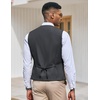 image:imageCOOFANDY Mens Suit Vest Slim Fit Formal Dress Waistcoat Casual Business Vests for Suit or TuxedoDark Gray