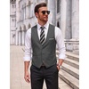 image:imageCOOFANDY Mens Suit Vest Slim Fit Formal Dress Waistcoat Casual Business Vests for Suit or TuxedoDark Gray