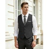 image:imageCOOFANDY Mens Suit Vest Slim Fit Formal Dress Waistcoat Casual Business Vests for Suit or TuxedoDark Gray