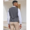 image:imageCOOFANDY Mens Suit Vest Slim Fit Formal Dress Waistcoat Casual Business Vests for Suit or TuxedoDark Heather Gray