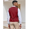 image:imageCOOFANDY Mens Suit Vest Slim Fit Formal Dress Waistcoat Casual Business Vests for Suit or TuxedoDark Red