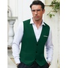 image:imageCOOFANDY Mens Suit Vest Slim Fit Formal Dress Waistcoat Casual Business Vests for Suit or TuxedoGreen