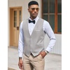 image:imageCOOFANDY Mens Suit Vest Slim Fit Formal Dress Waistcoat Casual Business Vests for Suit or TuxedoGrey