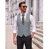 image:imageCOOFANDY Mens Suit Vest Slim Fit Formal Dress Waistcoat Casual Business Vests for Suit or TuxedoLight Gray