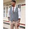 image:imageCOOFANDY Mens Suit Vest Slim Fit Formal Dress Waistcoat Casual Business Vests for Suit or TuxedoLight Gray