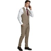 image:imageCOOFANDY Mens Suit Vest Slim Fit Formal Dress Waistcoat Casual Business Vests for Suit or TuxedoLight Khaki