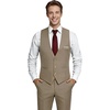 image:imageCOOFANDY Mens Suit Vest Slim Fit Formal Dress Waistcoat Casual Business Vests for Suit or TuxedoLight Khaki