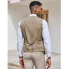 image:imageCOOFANDY Mens Suit Vest Slim Fit Formal Dress Waistcoat Casual Business Vests for Suit or TuxedoLight Khaki