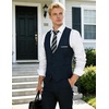image:imageCOOFANDY Mens Suit Vest Slim Fit Formal Dress Waistcoat Casual Business Vests for Suit or TuxedoNavy Blue
